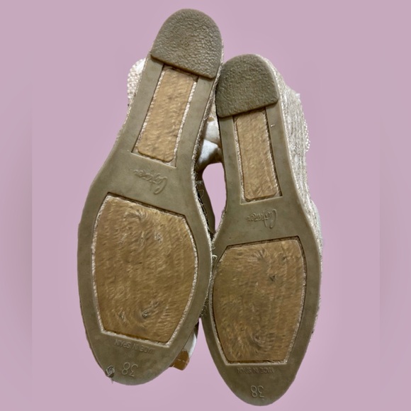 Castaner Lace Up Classic Organic Cotton Jute Cream Espadrille Wedge Sandals 7.5 - Picture 16 of 16